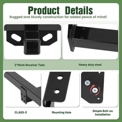 ALMULOO 2'' Class 3 Trailer Hitch