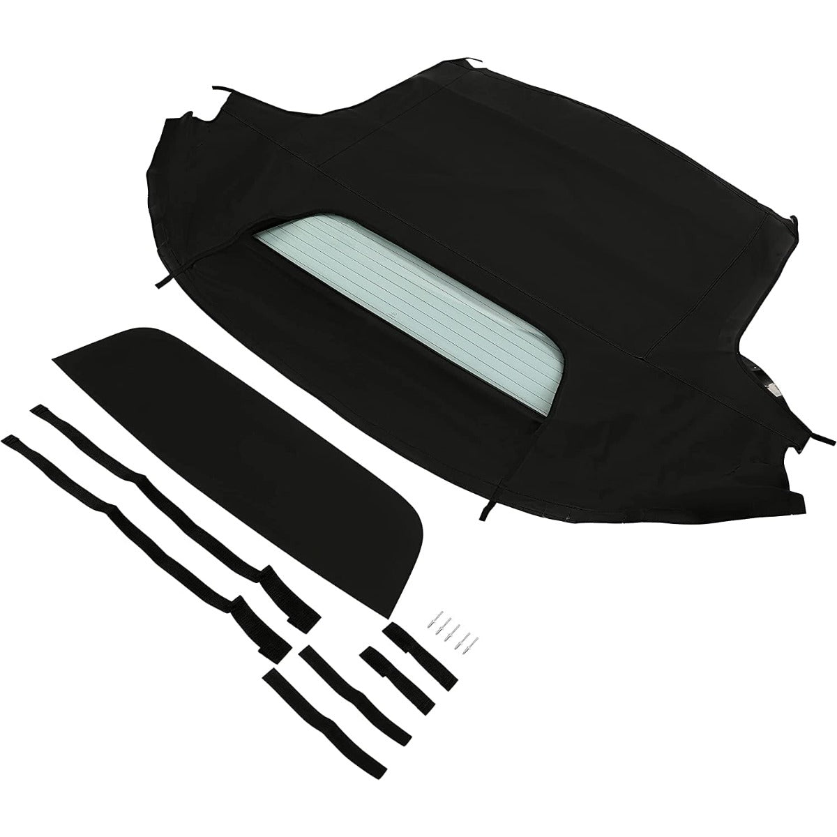 Convertible Soft Top Roof for 2002-2009 Honda S2000 - Black Sailcloth Vinyl Top & Clear Heated Glass Window