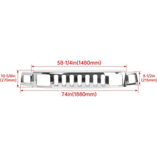 Front Grill Compatible with 2006-2010 Hummer H3 15834196 HU1200100 Upper Face Bar Grille Shell and Insert Assembly Chrome