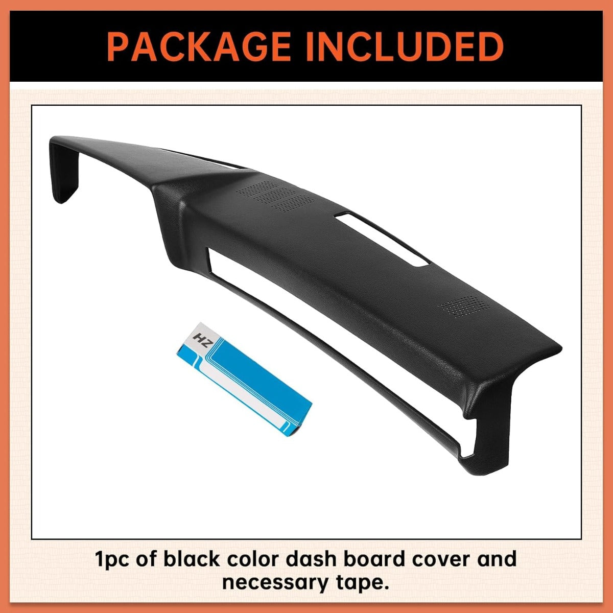 Black Dashboard Cover Compatible with 1981-1991 Chevrolet GMC C/K/R/V Truck/SUV Pickup Car Interior Dash Pad Cap