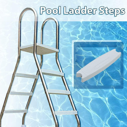 (1-Pack) 18 Inches Universal Pool Ladder Steps Replacement, Heavy-Duty Molded Plastic Swimming Pool Ladder Rung Step LYOP-030S-1