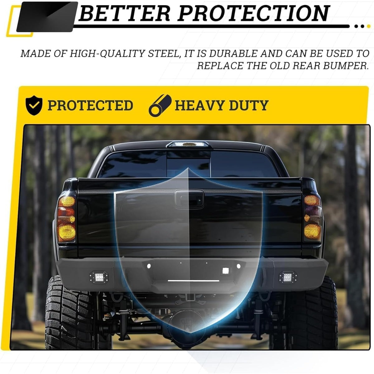 KUAFU Bumper Compatible with 1999-2007 Silverado