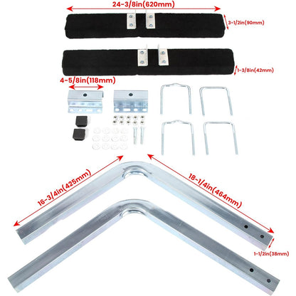 ECOTRIC Boat Trailer Guide 2 Foot Bunk Board Guide-On Rails Galvanized