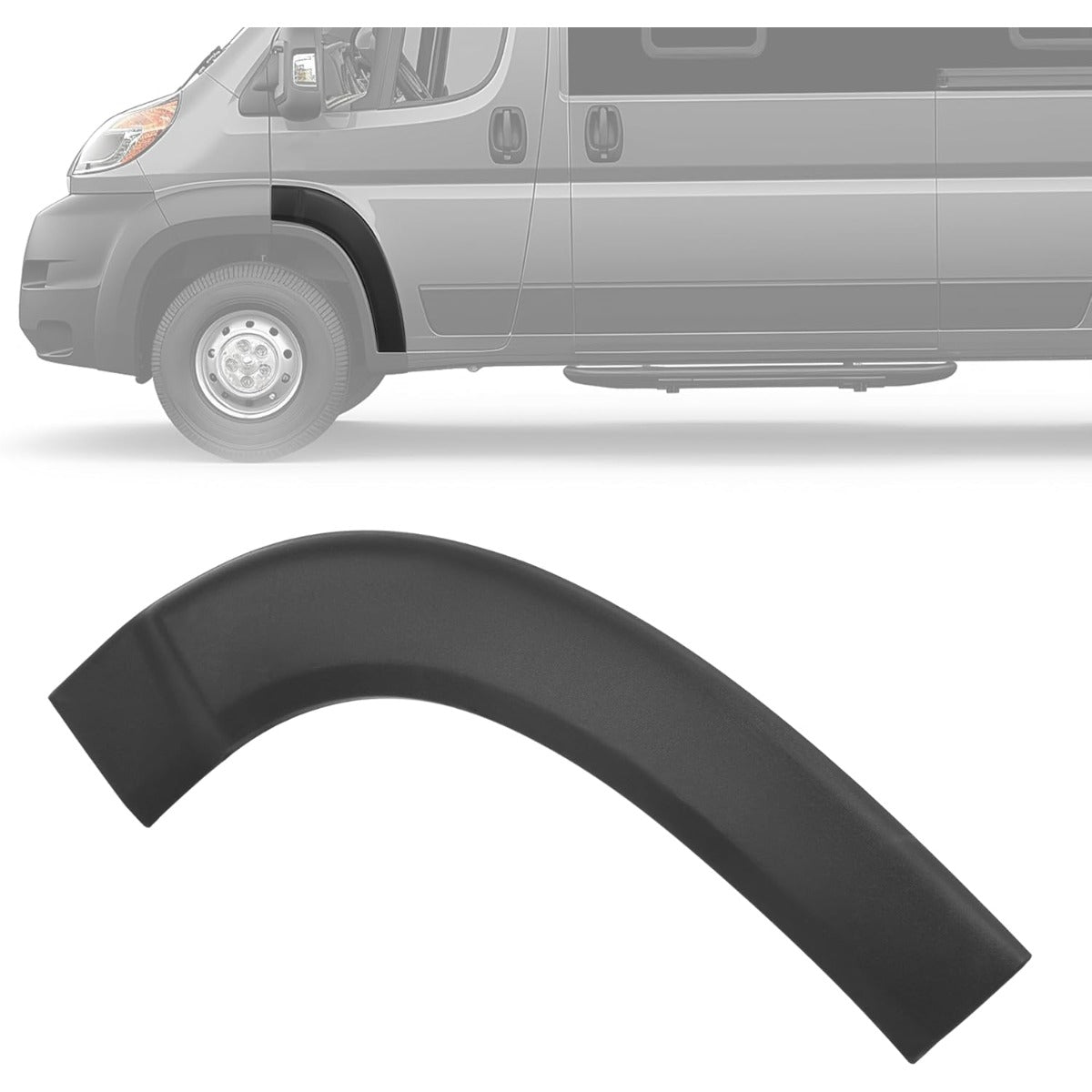 Front Molding Wheel Trim Fender Flare for 2019-2022 Dodge Ram Promaster 1500 2500 3500 Door Molding Wheel Trim - Left Driver Side