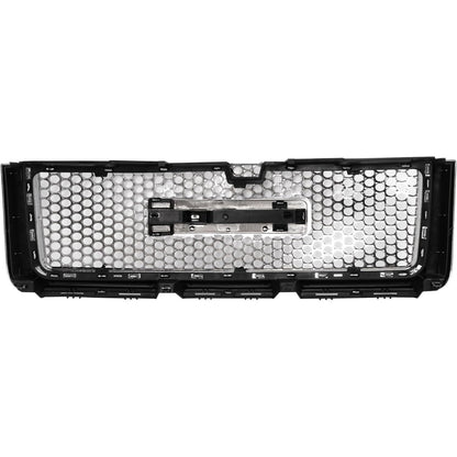 Front Upper & Lower Grill Compatible with 2007-2013 GMC Sierra 1500 Denali Bumper Grille Chrome Silvery