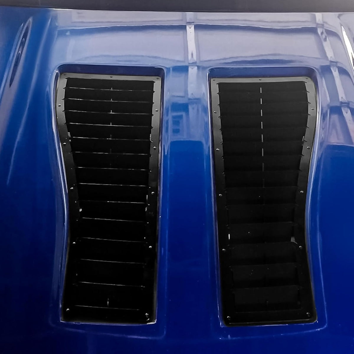 Steel Hood Louver Inserts Hood Scoop Compatible with 1985-1990 Chevy Chevrolet Camaro Z28 IROC-Z IROC Vented Heat Extractor Steel Black Powder Coated