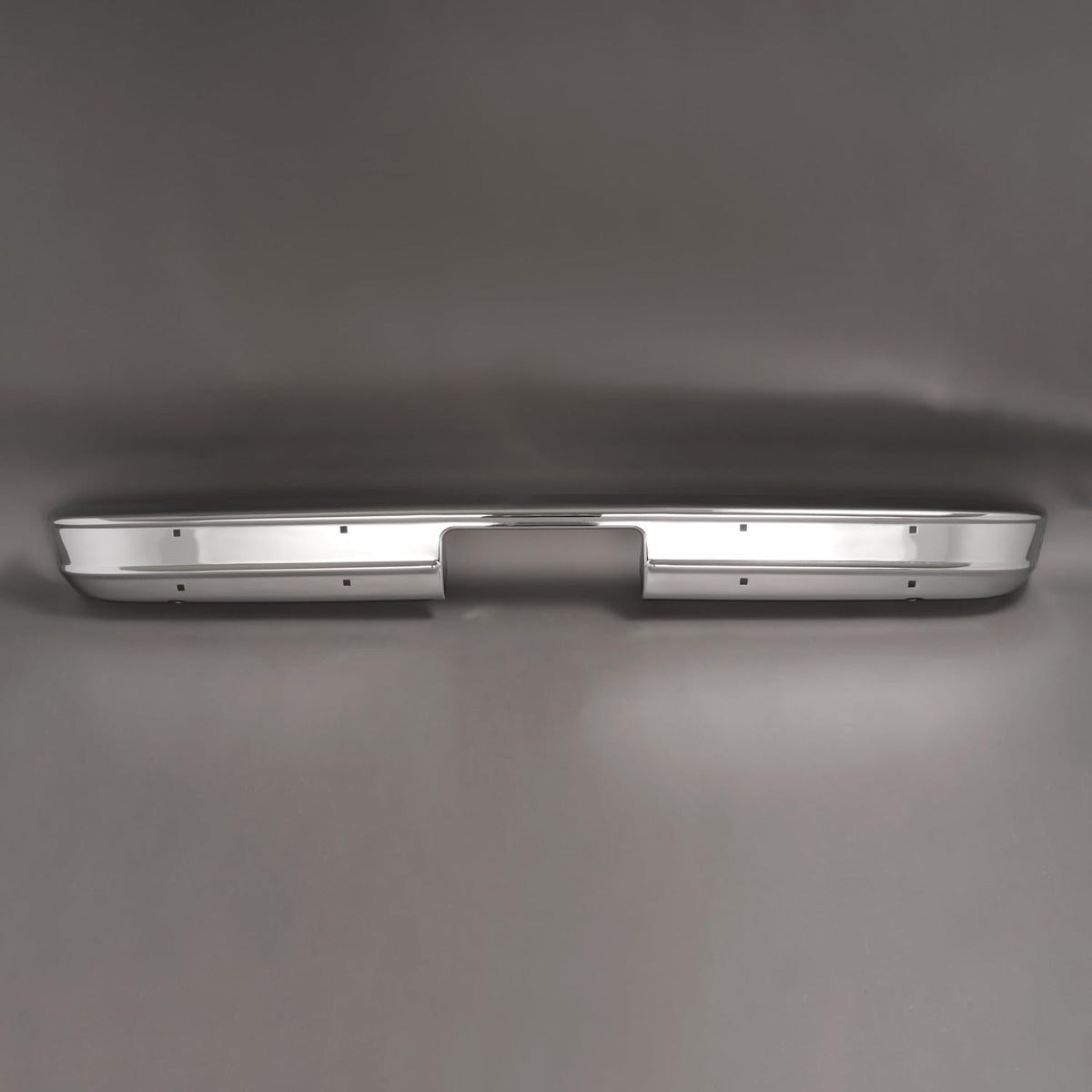 KUAFU Rear Bumper Face Bar Compatible with 1973-1980 Chevy Chevrolet GMC K5 K10 K20 C10 C20 C30 K15/K1500 K25/K2500 C25/C2500 C35/C3500 Suburban Pickup Jimmy Blazer Fleetside Steel Chrome Silvery