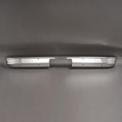 KUAFU Rear Bumper Face Bar Compatible with 1973-1980 Chevy Chevrolet GMC K5 K10 K20 C10 C20 C30 K15/K1500 K25/K2500 C25/C2500 C35/C3500 Suburban Pickup Jimmy Blazer Fleetside Steel Chrome Silvery