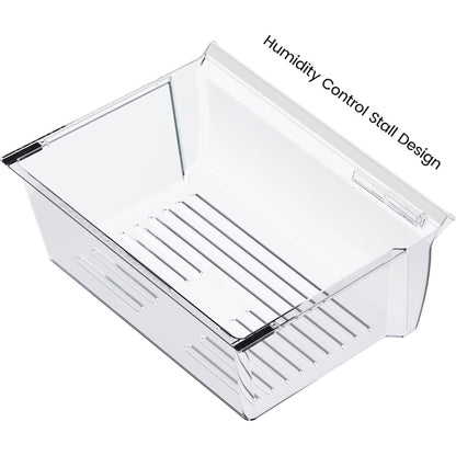 2188656 Replacement Crisper Drawer (Upper) Compatible with Whirlpool Kenmore Refrigerator Upper Bin with Humidity Control Plastic (PS) Clear LYOP-047
