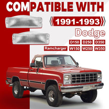 HECASA Pair Turn Signal Light Compatible with 1991-1993 Dodge D150 D250 D350 W150 W250 W350 Ramcharger Running Light Signal Lamp Replacement for CH2520106 CH2521106 Driver & Passenger Side Clear Lens