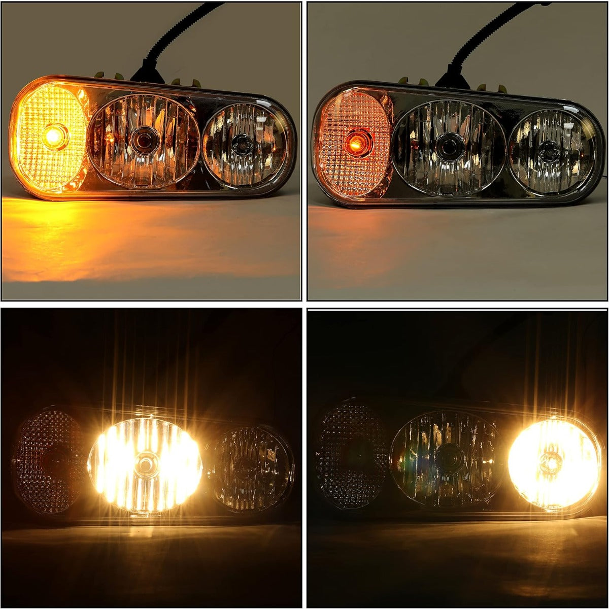 Universal Halogen Snow Plow Lights Kit Compatible with Boss Western Meyer Blizzard Curtis Snowdog Replacement for 1311100 Snow Plow Lights Accessories LYPL-067