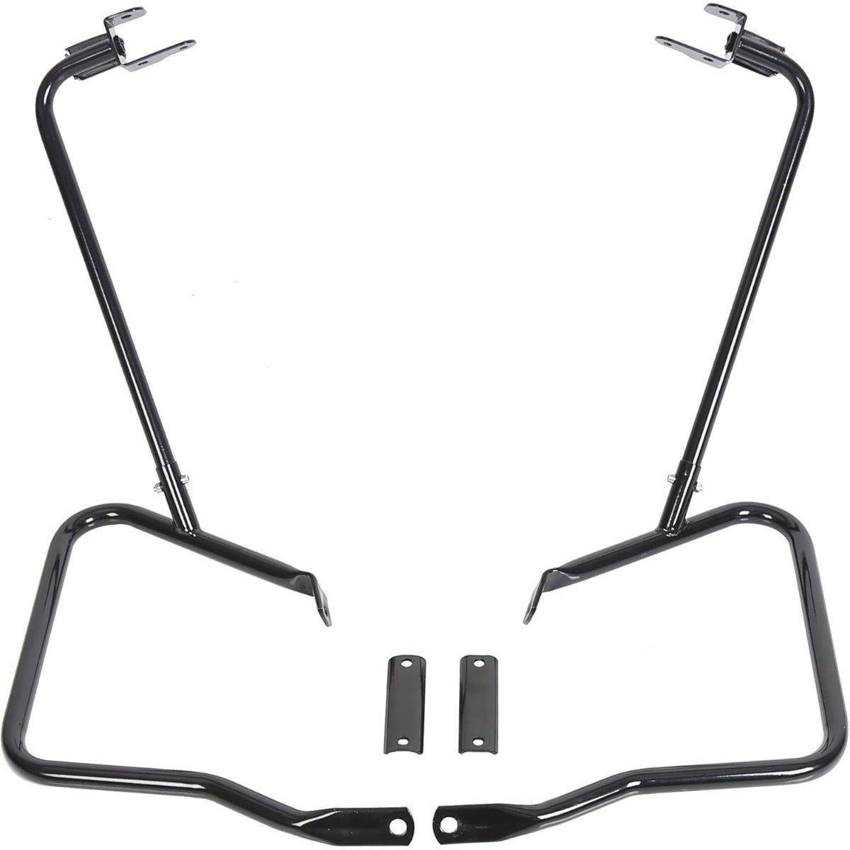 ECOTRIC Saddlebag Bracket Guard Bars Compatible with 2014-2024 Harley Davidson Touring Street Road Glide FLH Saddle Bags Guard Mount Black