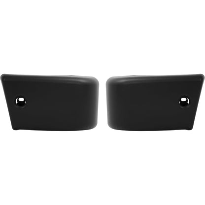 Front Bumper End Cap Extension Trim Pair Compatible with 1984-1989 Toyota 4Runner Pickup 4WD Replacement for 5210289106 5210389106 TO1005116 TO1004157 Plastic Black Textured - Left & Right Side