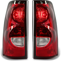 Load image into Gallery viewer, HECASA Tail Lights Compatible with 2003-2006 Chevy Silverado 1500 2500 3500 &amp; 2007 Classic Body Rear Lamp Set w/Bulb and Harness Replacement for GM2800174 GM2801174 (Red/Clear Lens + Chrome Housing)
