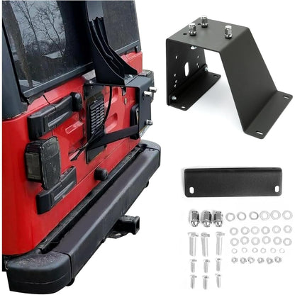 Spare Tire Carrier Mount up to 35 inches Tire Compatible with 1987-1995 Wrangler YJ, 1997-2006 Wrangler TJ and 2004-2006 Wrangler LJ Models Heavy Duty Textured Black