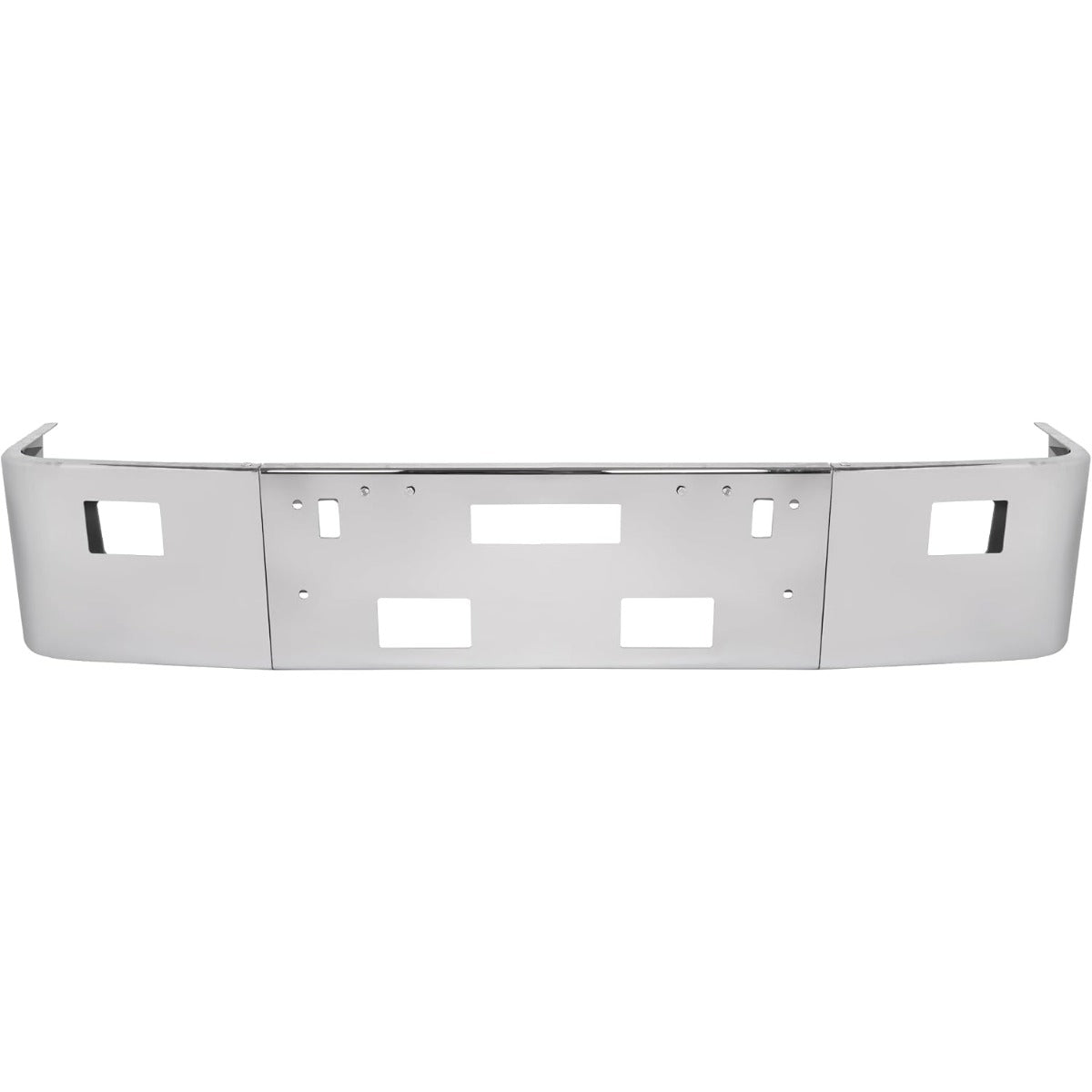 ALMULOO Front Bumper 3Pcs w/Tow, Vent, Fog Light Cut-outs