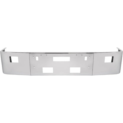 ALMULOO Front Bumper 3Pcs w/Tow, Vent, Fog Light Cut-outs
