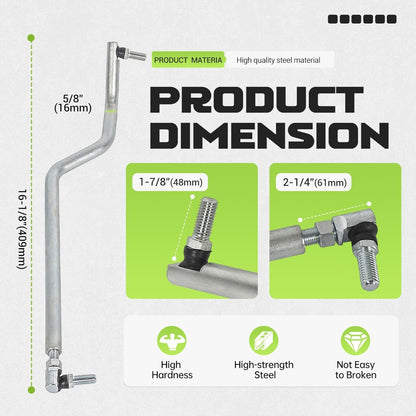Pair Steering Drag link Tie Rod Compatible with John Deere L100 L105 L107 L108 L110 L111 L118 L120 L130 G110 Tie Rod Set Draglink Steel Replacement for GY20491 GY20492