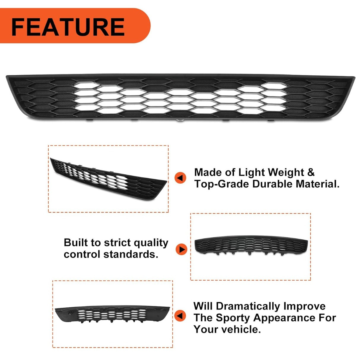 Bumper Lower Grille Compatible with 2013-2014 Ford Mustang Replacement for DR3Z17K945AB FO1036186 Front Bottom Bumper Grill Hood Mesh (W/O Appearance Package)