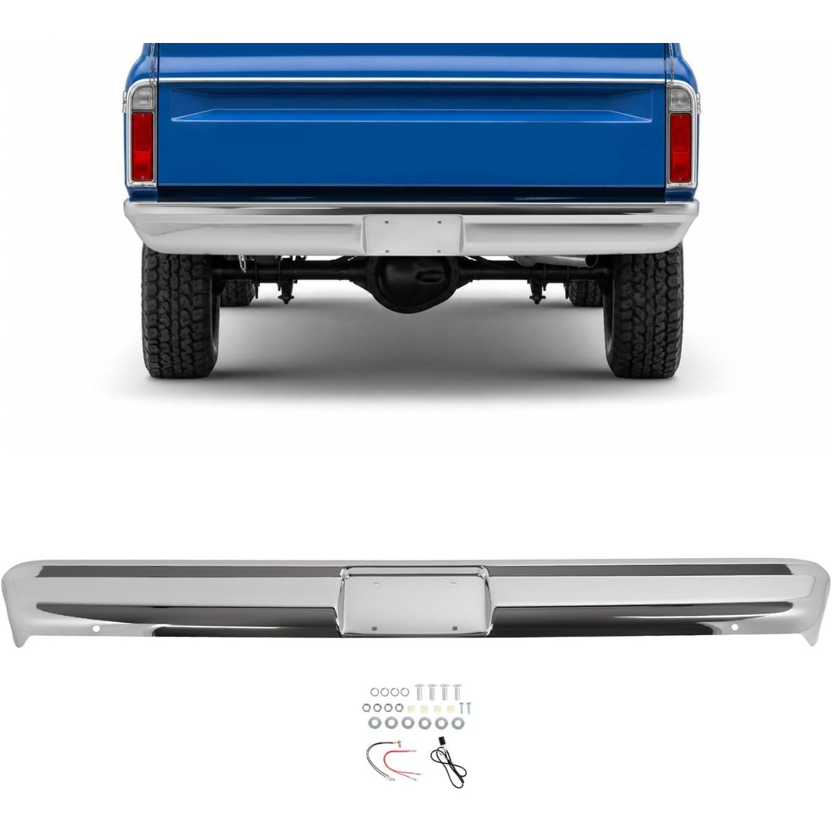KUAFU Bumper Face Bar Compatible with 1967-1972 C/K10