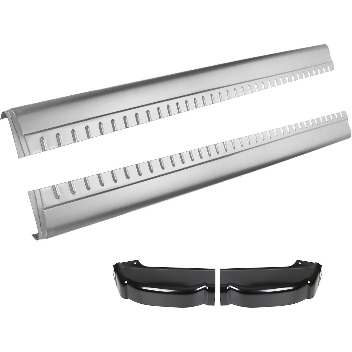 ECOTRIC Rocker Panels Cab Corners Compatible with 1999-2007 Chevy GMC | Compatible with 1999-2007 Chevy Silverado GMC Sierra 4 Door Extended Cab Trucks Lower Slip-On Metal 2 Packages