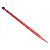 Load image into Gallery viewer, 49&quot; Hay Bale Spear 3000 lbs W/Stabilizers Pair Fit for Skid Steer Tractors Loaders Hay Bale Forks Tractor Attachment Quick Attach Spears 3PCS Red Steel
