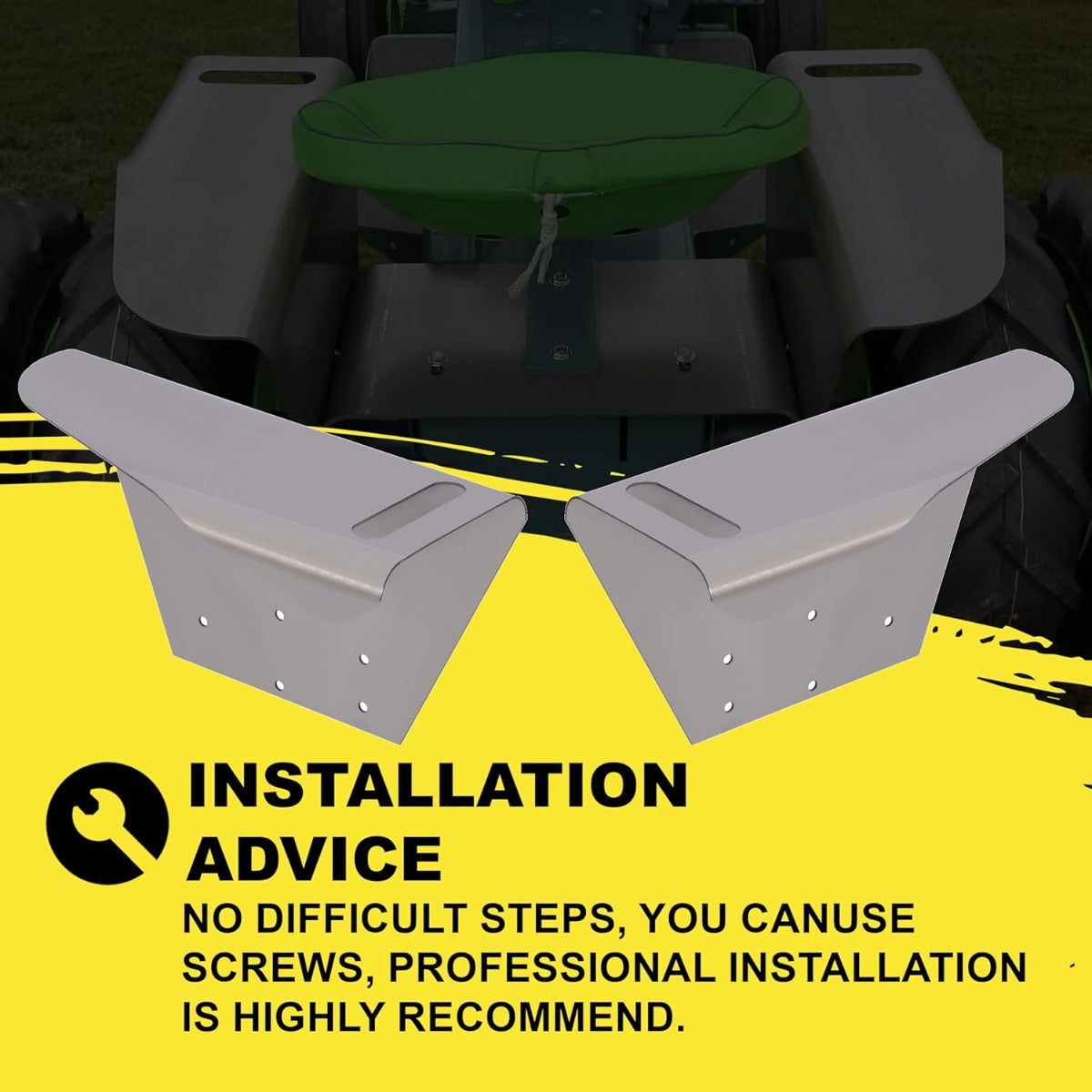 Fender System Kit Compatible with 1963-1967 John Deere 110 112 Round Fender Lawn/Garden Tractors Steel Anti-Rust Oil