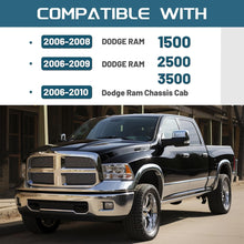 Double Din Dash Kit Compatible with 2006-2010 Dodge Ram 1500 2500 3500 Chassis Cab Crew Cab Pickup Radio Dash Installation Kit w/Wiring Harness Black