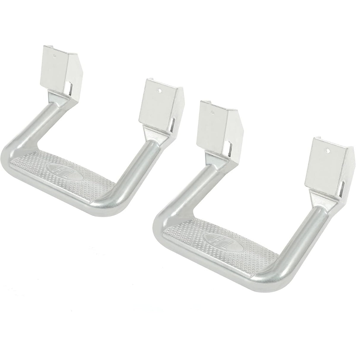 Side Step Compatible with 1967-2020 Chevrolet Toyota Ford Dodge Jeep GMC Nissan Mazda Aluminum 2 Pcs Side Step for Pickups & Trucks Black