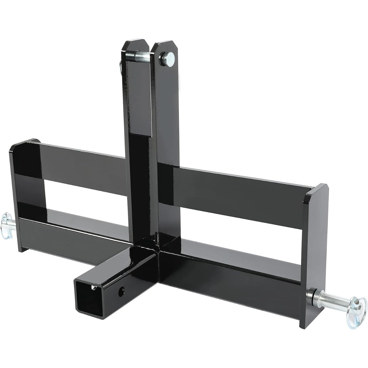 3 Point Trailer Hitch with 2 Inches Receiver Compatible with Category 1 Tractors Receiver Brackets Tractor Drawbar Suitcase Weight Bracket Black