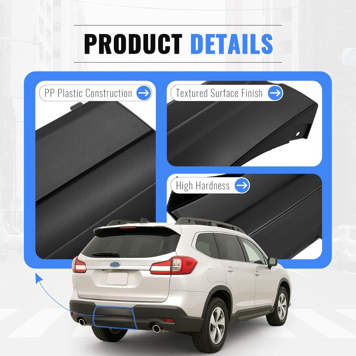Rear Bumper Hitch Cover Panel Compatible with 2019-2025 Subaru Ascent Access Cover Replacement for 57731XC07A PP Plastic