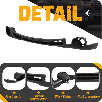Front Bumper Lower Valance Compatible with 2007-2013 GMC Sierra 1500 Replacement for 15131299 GM1015100 Air Dam Deflector w/Tow Hook Hole, Fog Light Holes & Grille Provision
