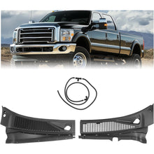 Windshield Wiper Cowl Panel Grille Compatible with 2007-2010 Ford F250 F350 Super Duty Replacement for 7C3Z-25022A69-AA 7C3Z-25022A68-AA Front Window Cover Insert Panel Left&Right