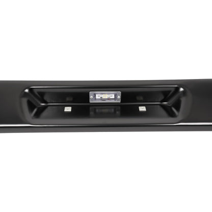 KUAFU Rear Roll Pan Compatible with 1987-1996 Ford F150 Styleside/Fleetside Bed W/LED License Light and Plate Box Bumper Rollpan Face Bar Steel Black