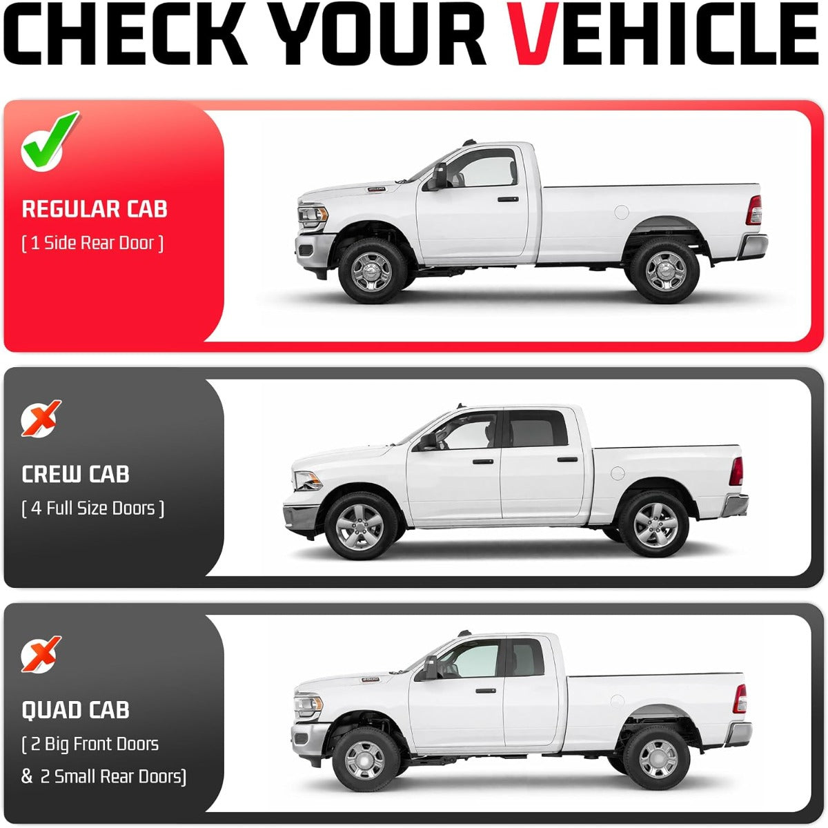 ALMULOO Side Steps Compatible with 2009-2026 Dodge Ram 1500 2500 3500