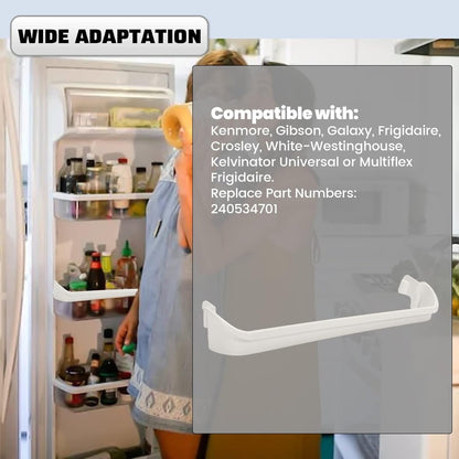 HECASA 240534701 Refrigerator Door Shelf Rack Bar Compatible with Frigidaire Kenmore Gibson Galaxy Crosley White-Westinghouse Kelvinator Replacement only 1 PCS