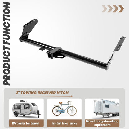 Rear Class 3 2” Trailer Hitch Compatible with 2004-2020 Toyota Sienna All Styles Replacement for 75237 Towing Receiver Steel Black