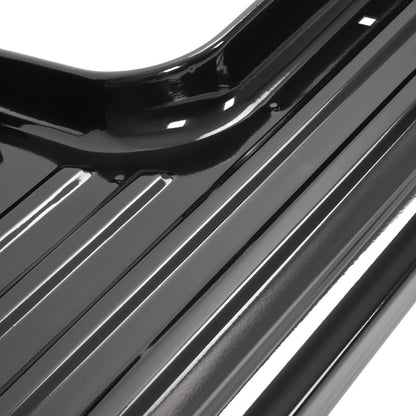 Running Board Pair Compatible with 1953-1956 Ford F100 2-Door Pickup Truck Short Bed Step Board Powder Coated Black Steel Left+Right