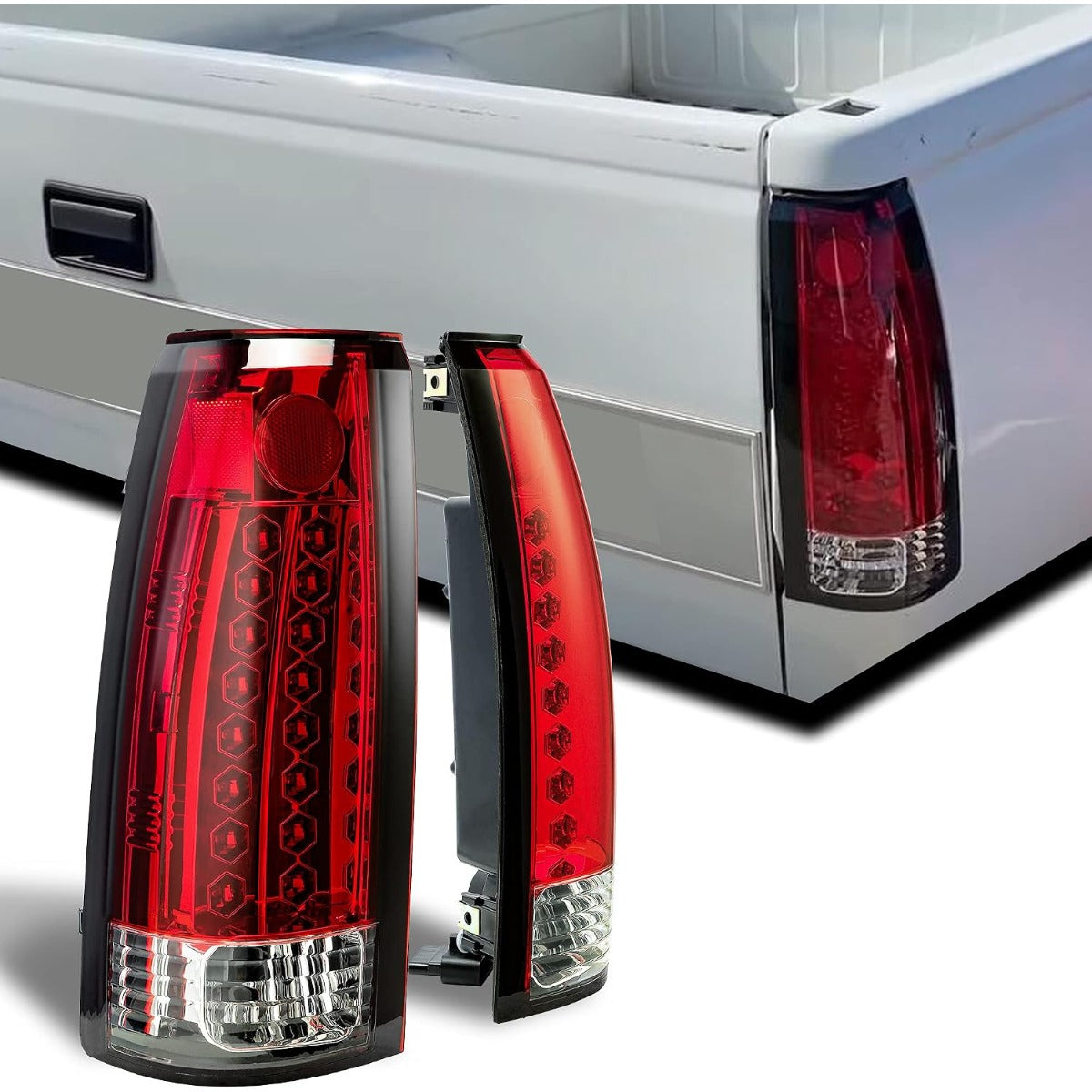 HECASA LED Tail Lights Compatible with 1988-2000 Silverado Suburban C/K