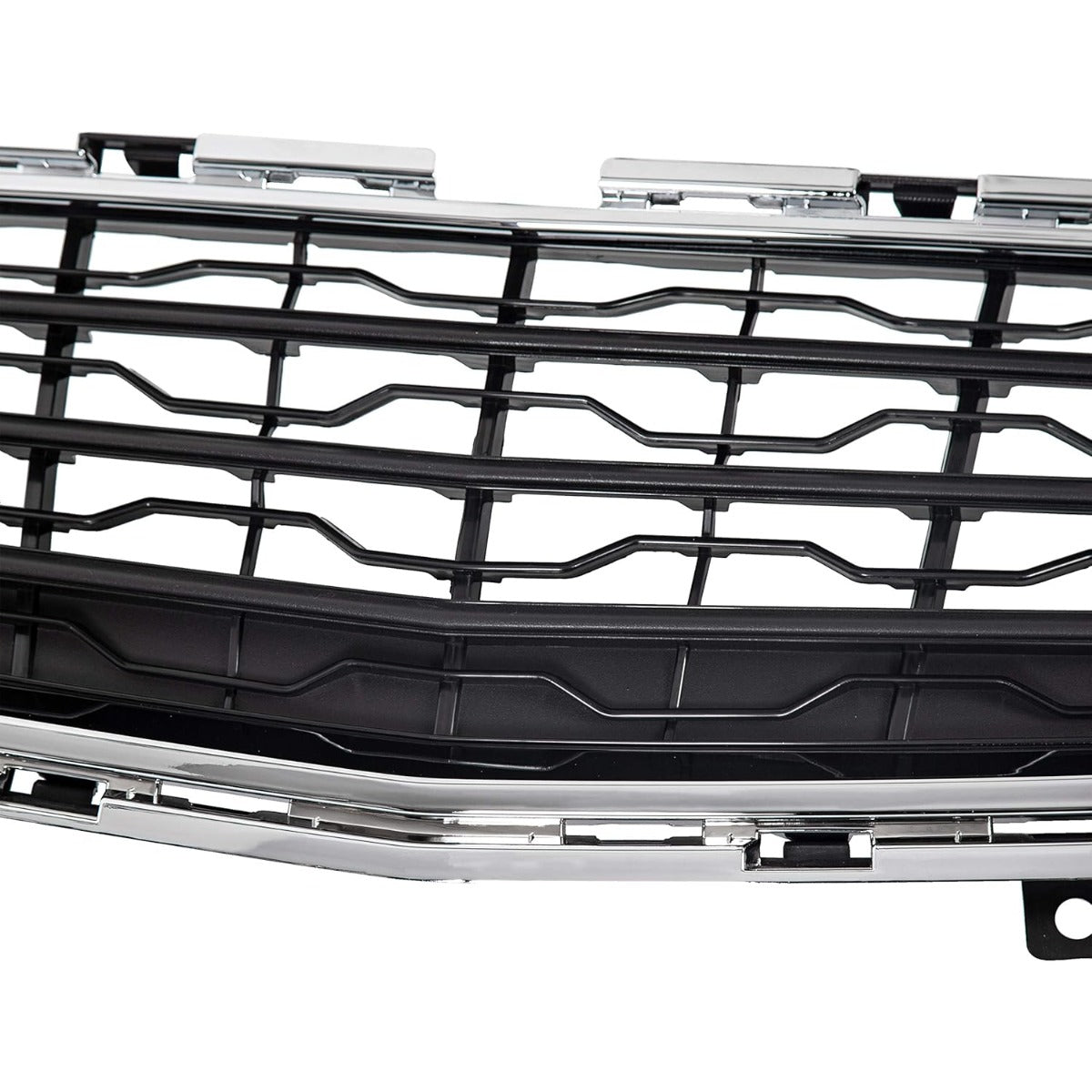 Bumper Center Grille Compatible with 2015 Chevy Cruze 2016 Chevrolet Cruze Limited Front Center Grill Replacement for GM1200728 95405770 Black with Chrome Molding