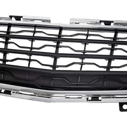 Bumper Center Grille Compatible with 2015 Chevy Cruze 2016 Chevrolet Cruze Limited Front Center Grill Replacement for GM1200728 95405770 Black with Chrome Molding