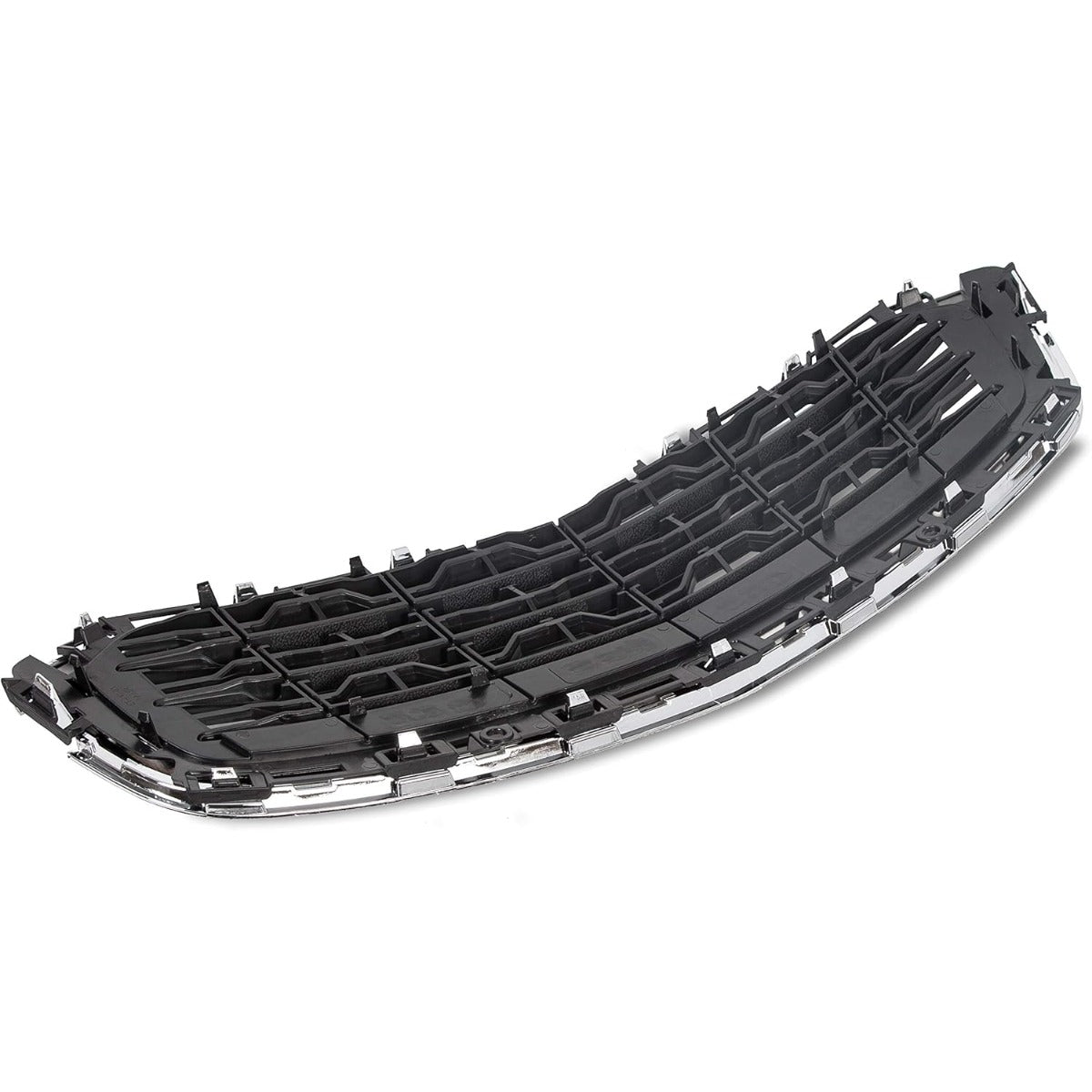 Bumper Center Grille Compatible with 2015 Chevy Cruze 2016 Chevrolet Cruze Limited Front Center Grill Replacement for GM1200728 95405770 Black with Chrome Molding