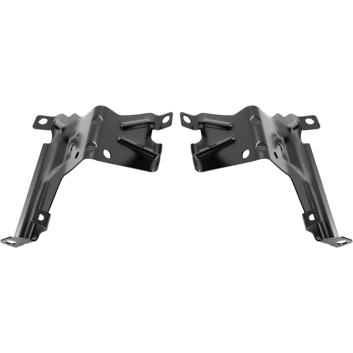 KUAFU Front Outer Bumper Bracket Compatible with 2007-2013 GMC Sierra 1500/2500 HD/3500 HD Replace for 15901539 GM1067182 15901538 GM1066182 Bumper Support Driver&Passenger Side