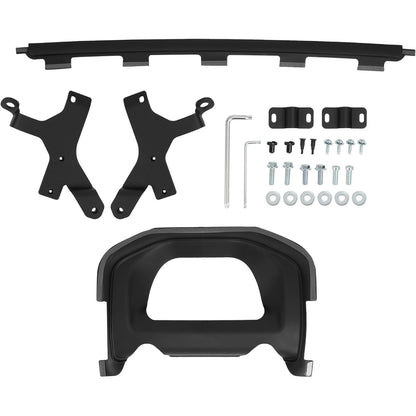Front Under Shield Skid Plate Kit Compatible with 2020-2025 Land Rover Defender 90 110 130 Splash Lower Bumper Protector Guard Aluminium+Plastic+Steel Powder Coated Silvery