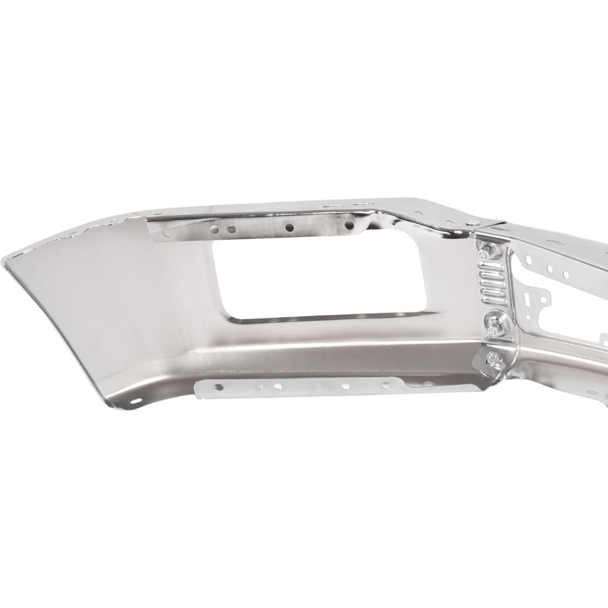 Front Bumper Face Bar Compatible with 2018-2020 Ford F-150 w/Fog Light Hole Bumper Impact Bar Replacement for JL3Z17757A FO1002430 Chrome Silvery Steel 3Pcs