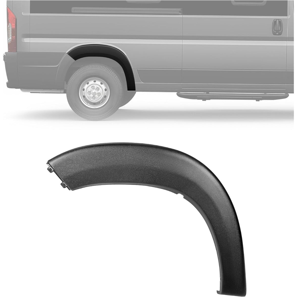 HECASA Rear Molding Wheel Trim Fender Flare Compatible with 2019-2022 Dodge Ram Promaster 1500 2500 3500 Wheel Molding End Cap Cover Trim - Right Passenger Side
