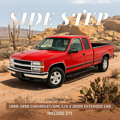 ALMULOO Steps Compatible with 88-98 Chevrolet/GMC C/K 2 Door Extended CAB