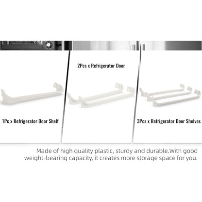 2 x 240534901 & 1 x 240534701(Middle) Refrigerator Door Shelf Rack Bar Compatible with Frigidaire Kenmore Refrigerator Door Shelf Retainer Bar Replace for AP3214631 PS734936 948952 AP3214630