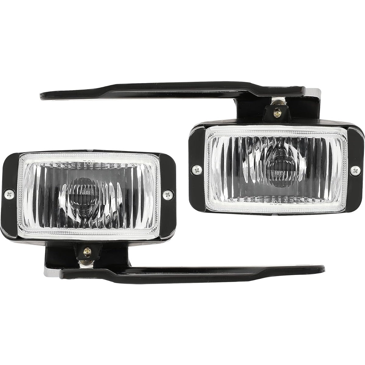 Fog Light W/Bulbs Compatible with 1988-2000 Chevy C/K1500 2500 3500 Replacement for 16524928 GM2593106 16524927 GM2592106 Lamp (Clear Lens)