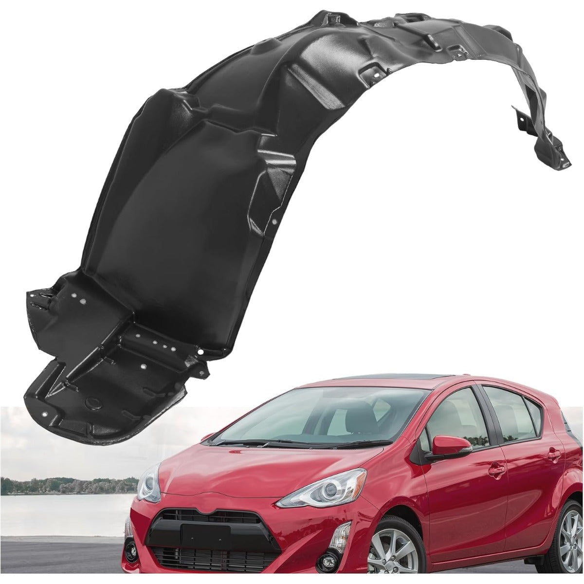 Front Fender Liner Inner Panel for 2010-2015 Toyota Prius w/o Insulation Foam Replacement for 5387547030 TO1249158 Wheel Liner Splash Shields Guard Right
